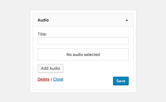 Wordpress 4.8деги аудио виджет