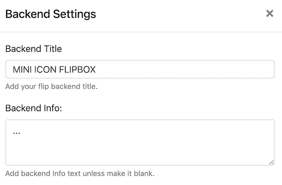 Modificar El Texto Del Flipbox Backend