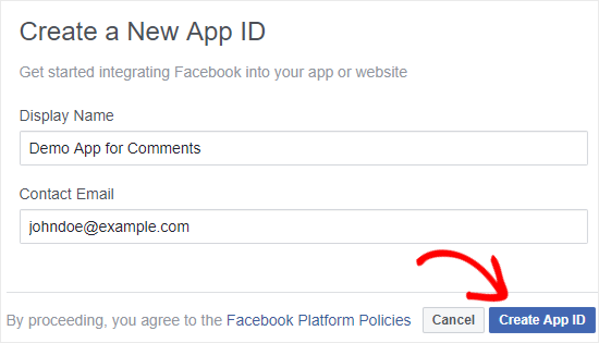 Crea Una Nueva Aplicación De Facebook