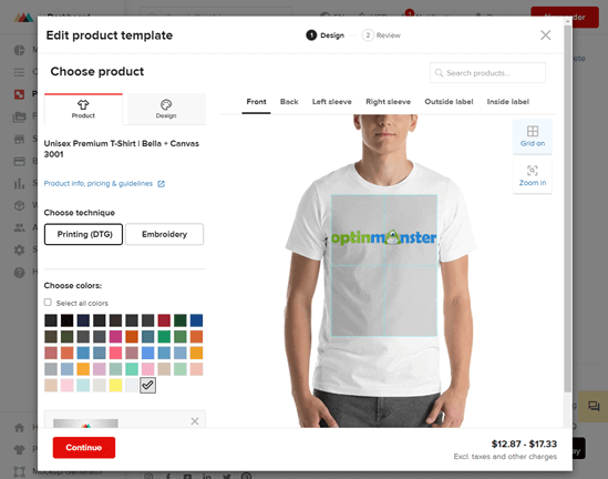 Crea Una Camiseta De Optinmonster Con Printful