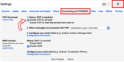 Habilitar Pop3 En Gmail
