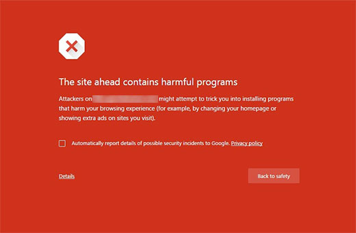 Este Sitio Contiene Errores De Programa Dañinos En Google Chrome
