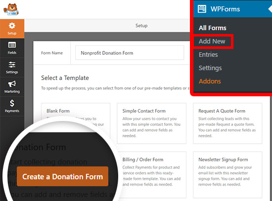 Crear Un Nuevo Formulario De Donación De Wordpress