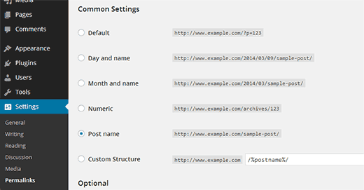 Configurar enlaces permanentes en WordPress