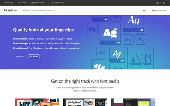 Adobe Typekit шрифттери