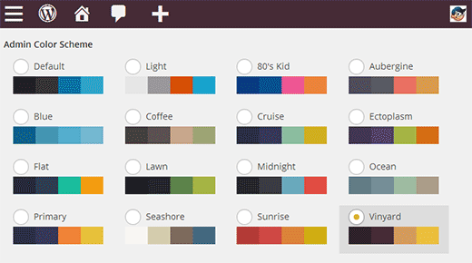Agregue Más Opciones De Color De Administrador En Wordpress 3.8