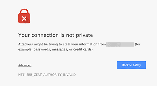 Advertencia De Conexión No Segura En Google Chrome