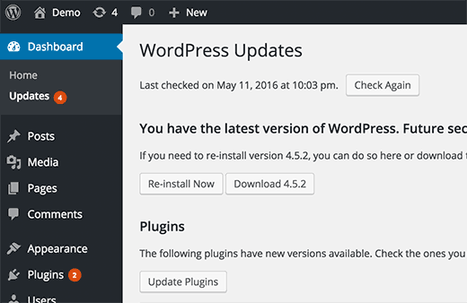 Actualizaciones De Wordpress 