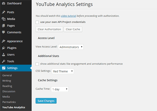 Configuración De Youtube Analytics